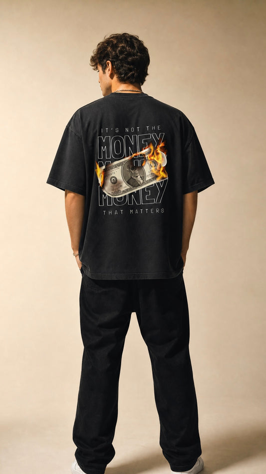 Burning Money Oversized Tee